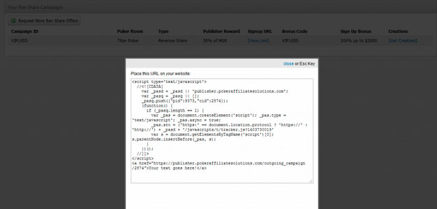 Adding impression tracking PAS code